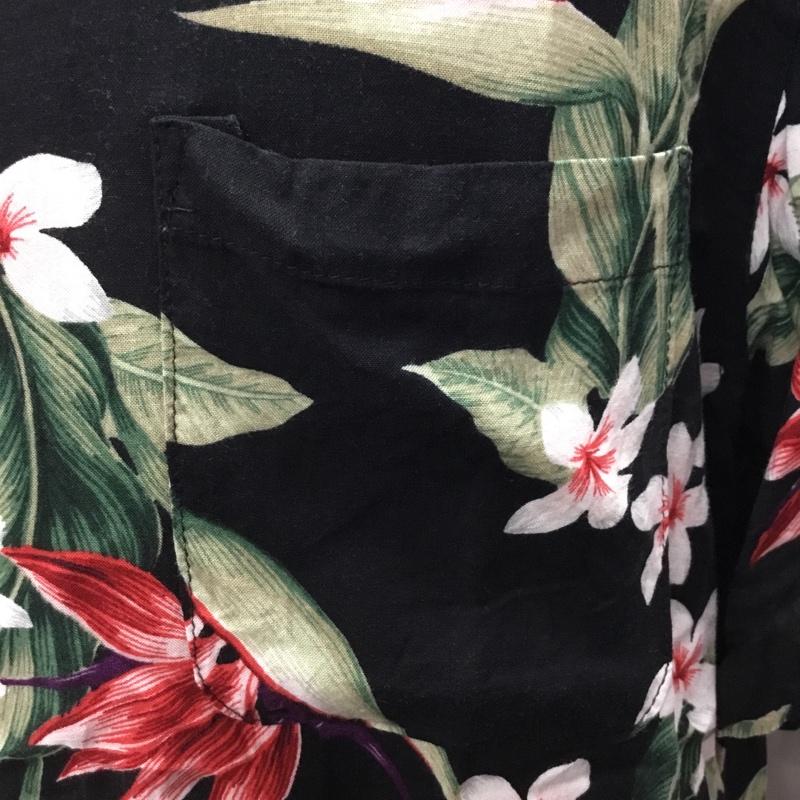 古着 USED シャツ、ブラウス 半袖 Hawaiian ALOHA TROPICAL アロハシャツ 4773-20285 LL 花柄 黒 / ブラック /  メンズ USED 古着 中古 10109638