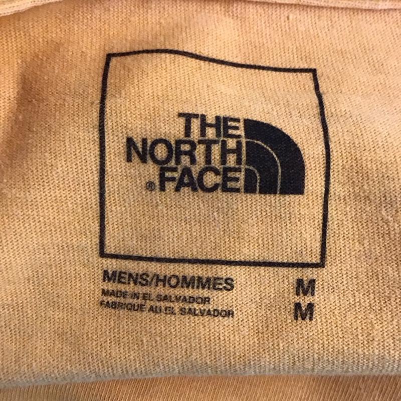 ザノースフェイス THE NORTH FACE カットソー 長袖 長袖カットソー プリントカットソー クルーネック M ロゴ、文字 橙 / オレンジ /  メンズ USED 古着 中古 10124891