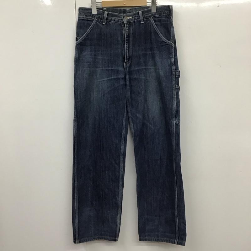 カーハート Carhartt パンツ デニム、ジーンズ ペインターパンツ 32 32 ロゴ、文字 青 / ブルー /  メンズ USED 古着 中古 10113929