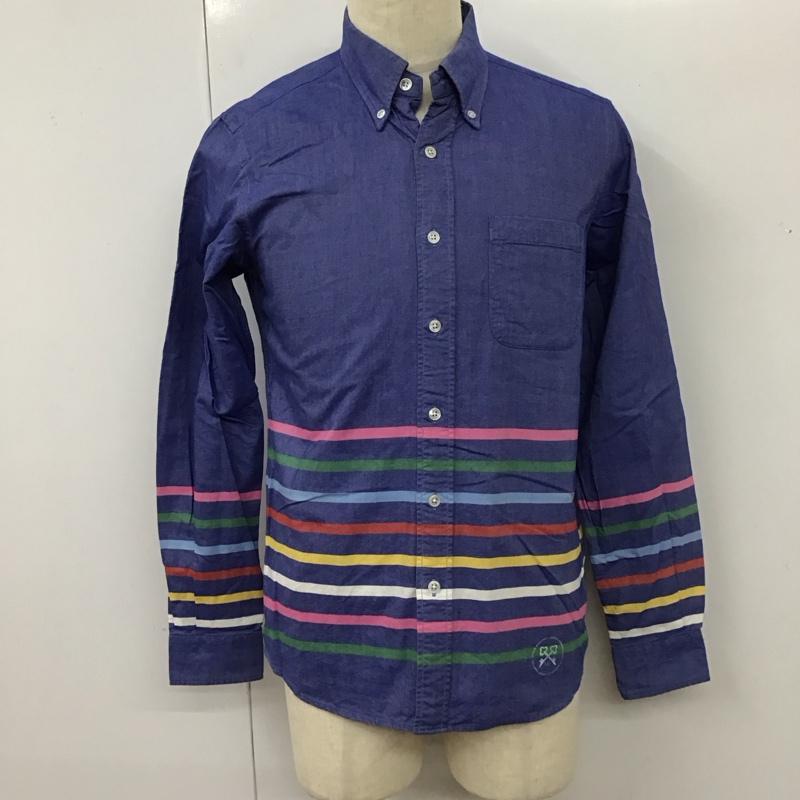 ユニフォームエクスペリメント uniform experiment シャツ、ブラウス 長袖 長袖シャツ カラーシャツ ポケットシャツ 長袖カットソー ボーダーシャツ 2 ボーダー柄 マルチカラー / マルチカラー /  メンズ USED 古着 中古 10114703