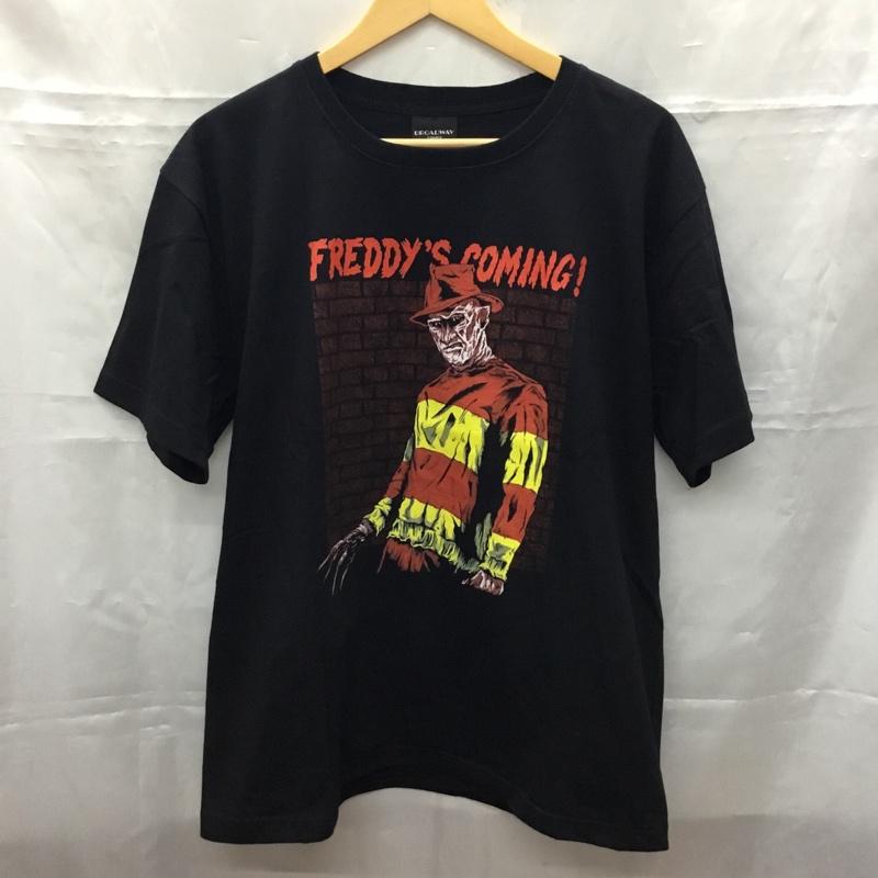 古着 USED Tシャツ 半袖 半袖カットソー プリントTシャツ クルーネックカットソー L プリント 黒 / ブラック /  メンズ USED 古着 中古 10108358