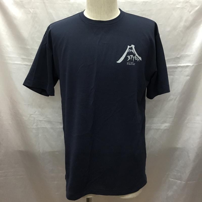 フォックスファイヤー FOXFIRE Tシャツ 半袖 半袖カットソー プリントTシャツ クルーネックカットソー L プリント 紺 / ネイビー /  メンズ USED 古着 中古 10116026