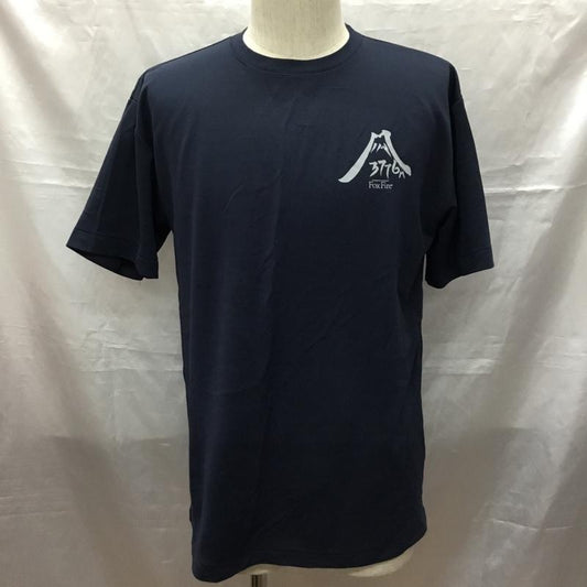 フォックスファイヤー FOXFIRE Tシャツ 半袖 半袖カットソー プリントTシャツ クルーネックカットソー L プリント 紺 / ネイビー /  メンズ USED 古着 中古 10116026