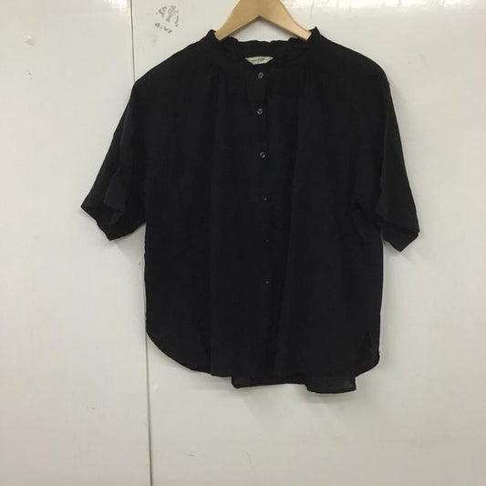 スタディオクリップ studio CLIP シャツ、ブラウス 半袖 L 無地 黒 / ブラック /  レディース USED 古着 中古 10129816