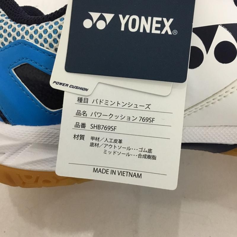 ヨネックス YONEX スニーカー スニーカー SHB769SF パワークッション769SF バドミントンシューズ 24cm 箱有 24.0cm ロゴ、文字 白 / ホワイト / X 青 / ブルー / X 紺 / ネイビー /  レディース USED 古着 中古 10147945