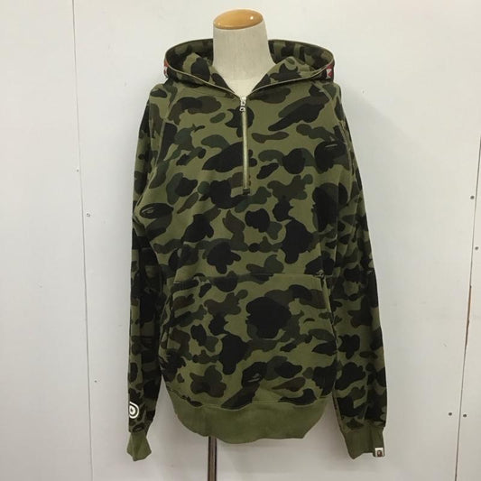 アベイシングエイプ A BATHING APE パーカー 長袖 001PPD801011X ハーフジップ カモ シャーク 3XL 裏起毛 総柄 カーキ / カーキ / X 黒 / ブラック / X ダークブラウン / ダークブラウン /  メンズ USED 古着 中古 10107419