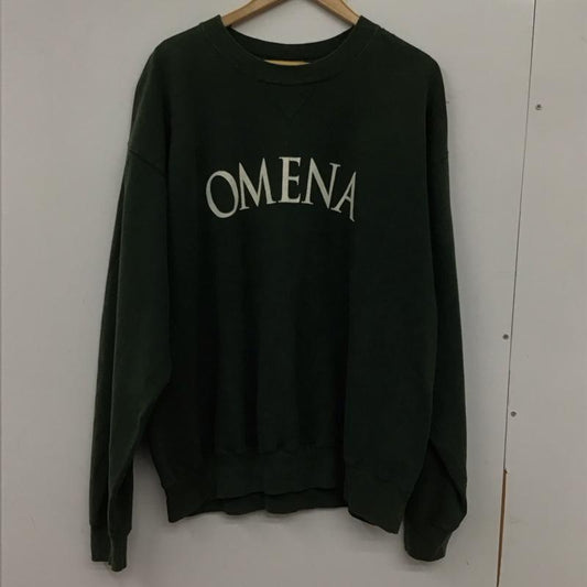 オニータ ONEITA トレーナー 長袖 XL ロゴ、文字 X プリント 緑 / グリーン /  メンズ USED 古着 中古 10134530