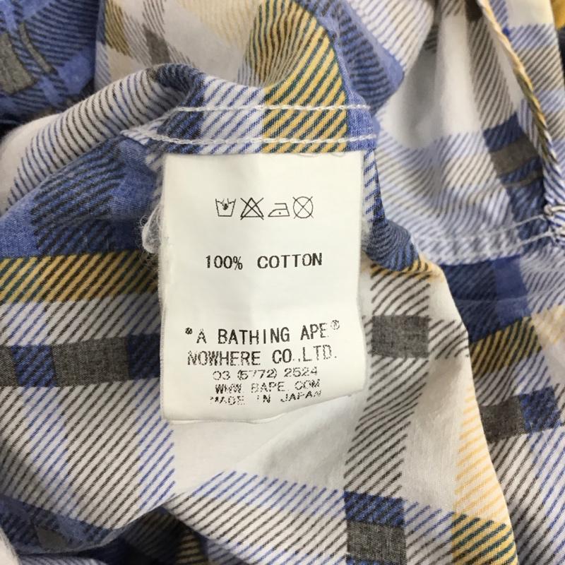 アベイシングエイプ A BATHING APE シャツ、ブラウス 半袖 S チェック マルチカラー / マルチカラー /  メンズ USED 古着 中古 10121854