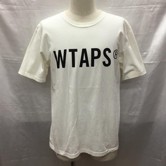 ダブルタップス WTAPS Tシャツ 半袖 クルーネック ロゴ、文字 白 / ホワイト /  メンズ USED 古着 中古 10119170