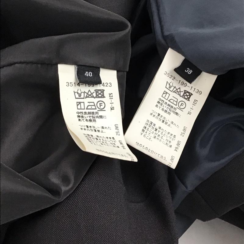 ユナイテッドアローズグリーンレーベルリラクシング UNITED ARROWS green label relaxing セットアップ セットアップ セットアップ 長袖ジャケット スラックスパンツ 2点セット 38 無地 ダークグレー / ダークグレー /  レディース USED 古着 中古 10149701