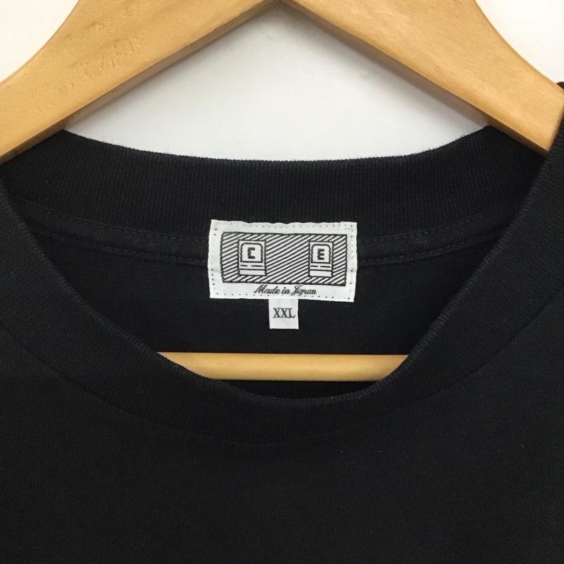 シーイー C E Tシャツ 半袖 半袖カットソー プリントTシャツ クルーネックカットソー XXL ロゴ、文字 黒 / ブラック /  メンズ USED 古着 中古 10141409
