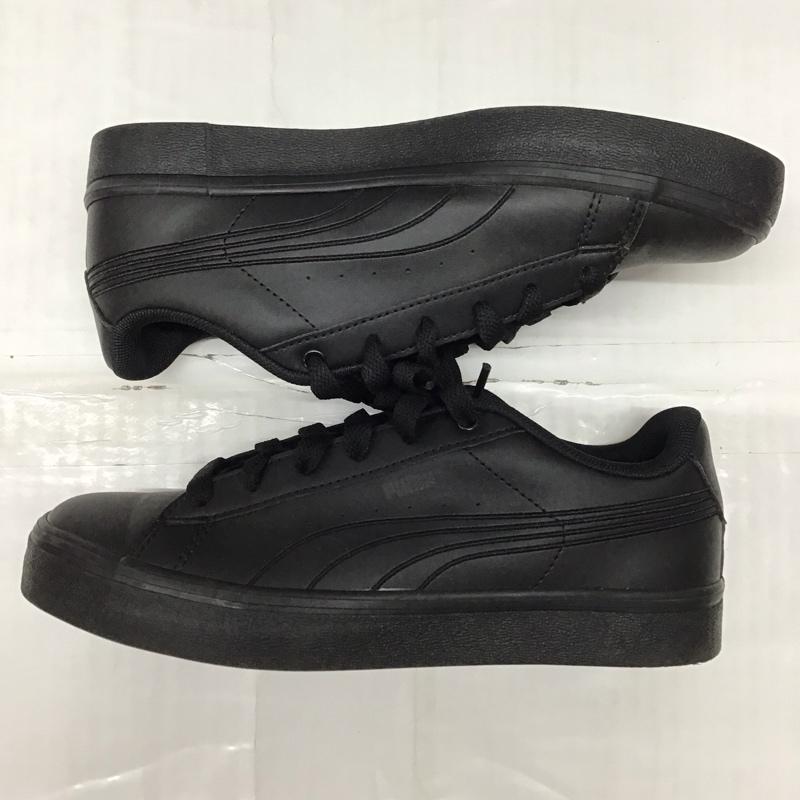 プーマ PUMA スニーカー スニーカー 389908-02 Vコート バルク EB 24cm 24.0cm ロゴ、文字 黒 / ブラック /  レディース USED 古着 中古 10117741