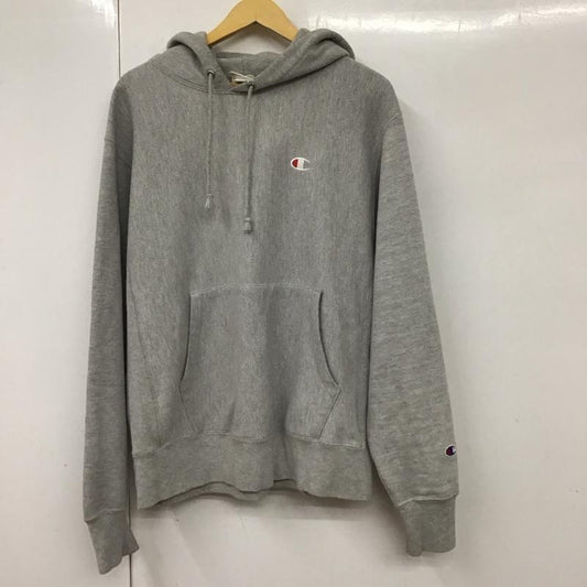 チャンピオン Campion パーカー 長袖 フーディ M 無地 灰 / グレー /  メンズ USED 古着 中古 10130007