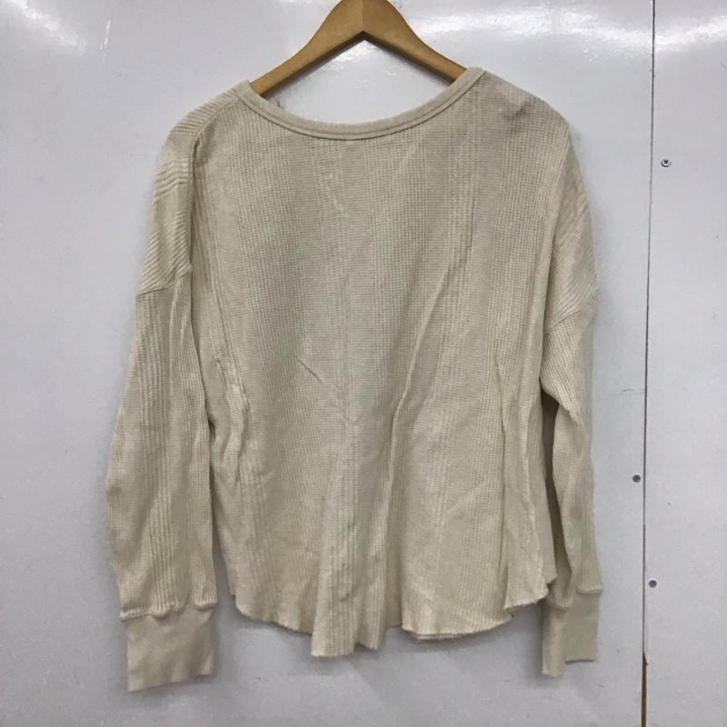 フリークスストア FREAK S STORE Tシャツ 長袖 ヘンリーネック FREE 無地 オフホワイト / オフホワイト /  レディース USED 古着 中古 10147196