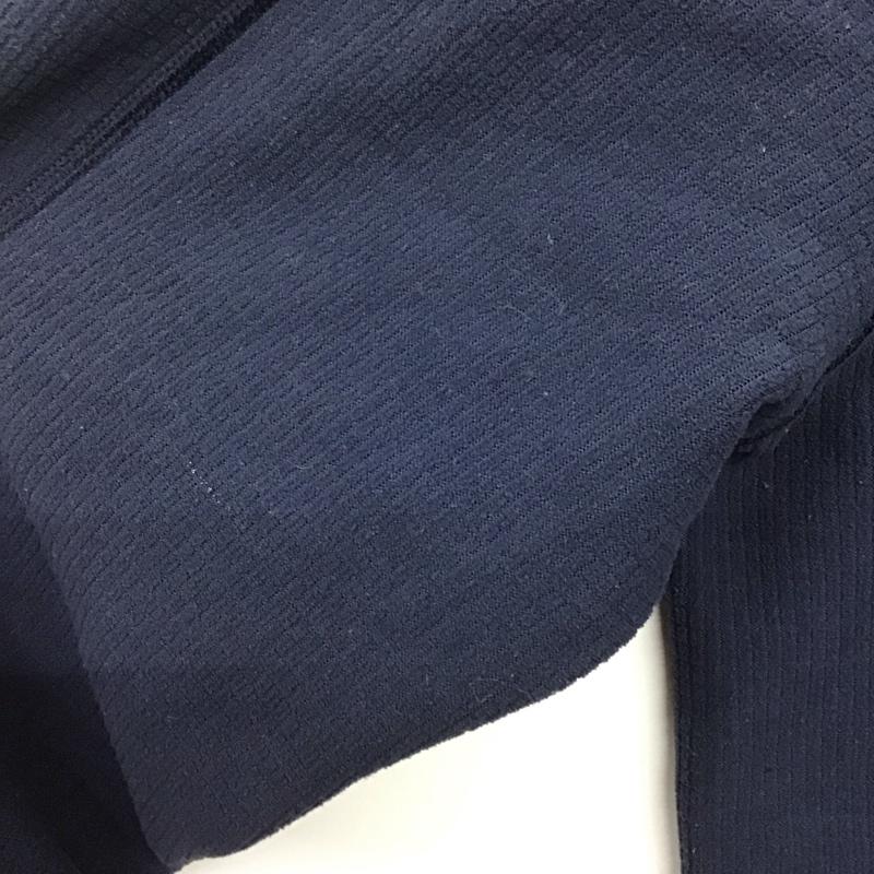 ザノースフェイス THE NORTH FACE カットソー 長袖 長袖カットソー スタンドネックカットソー プリントカットソー L ロゴ、文字 紺 / ネイビー /  メンズ USED 古着 中古 10144974
