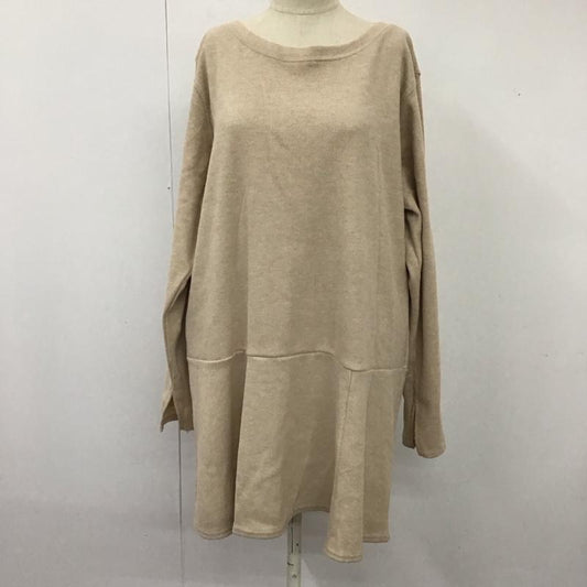 カスタネ Kastane ワンピース ミニスカート KA22SC511 ペプラム 長袖 2 無地 ベージュ / ベージュ /  レディース USED 古着 中古 10120393