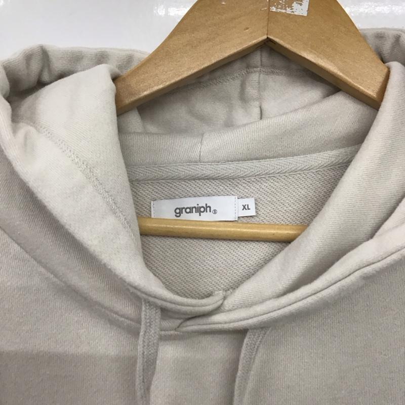 グラニフ graniph パーカー 長袖 長袖パーカー プルオーバーパーカー スウェット XL 刺繍 グレージュ / グレージュ /  メンズ USED 古着 中古 10148964