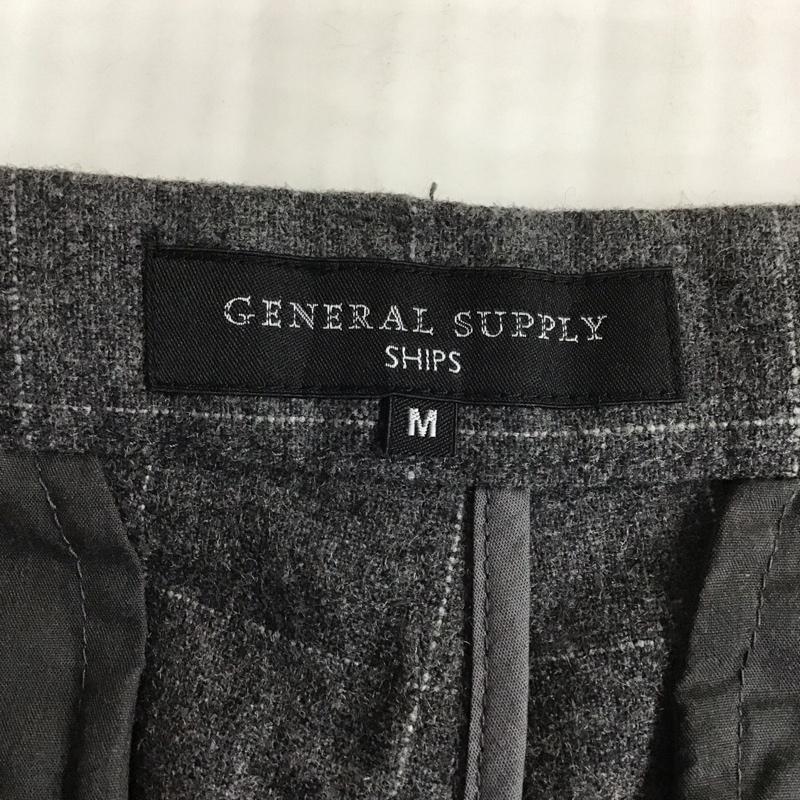 シップスジェネラルサプライ SHIPS GENERAL SUPPLY パンツ スラックス スラックス ワイドパンツ カジュアルパンツ ストレートパンツ チェックパンツ M チェック 灰 / グレー /  メンズ USED 古着 中古 10107259