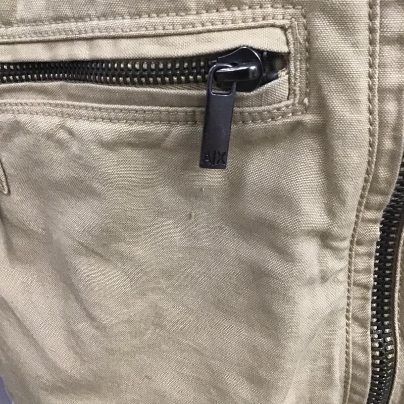 アルマーニエクスチェンジ A/X ARMANIEXCHANGE ジャケット、上着 ジャケット、ブレザー ジップアップジャケット コットンライダースジャケット ジャンパー カジュアルジャケット S 無地 ベージュ / ベージュ /  メンズ USED 古着 中古 10106315