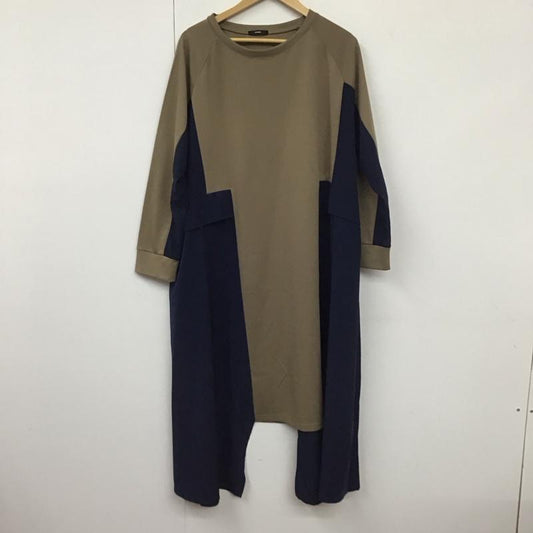 オズモーシス OSMOSIS ワンピース ロングスカート 無地 ベージュ / ベージュ / X 紺 / ネイビー /  レディース USED 古着 中古 10130607