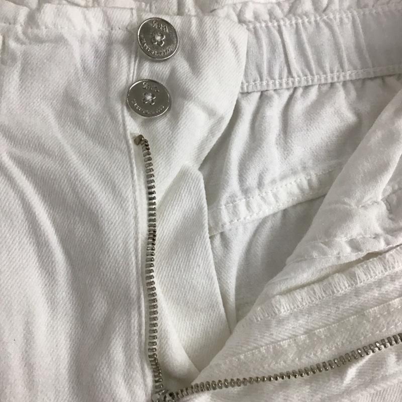 ザラ ZARA パンツ デニム、ジーンズ 6147/021/250イウエスト ペーパーバッグ バギー アンクルジーンズ 無地 白 / ホワイト /  レディース USED 古着 中古 10133638