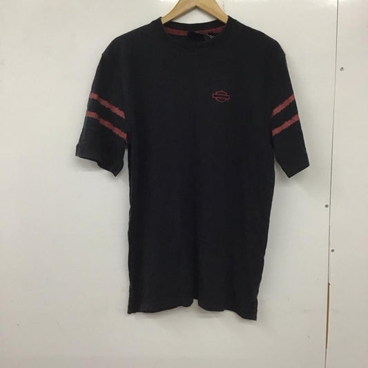 ハーレーダビッドソン Harley-Davidson Tシャツ 半袖 半袖カットソー プリントTシャツ クルーネックカットソー S ロゴ、文字 紺 / ネイビー /  メンズ USED 古着 中古 10134072