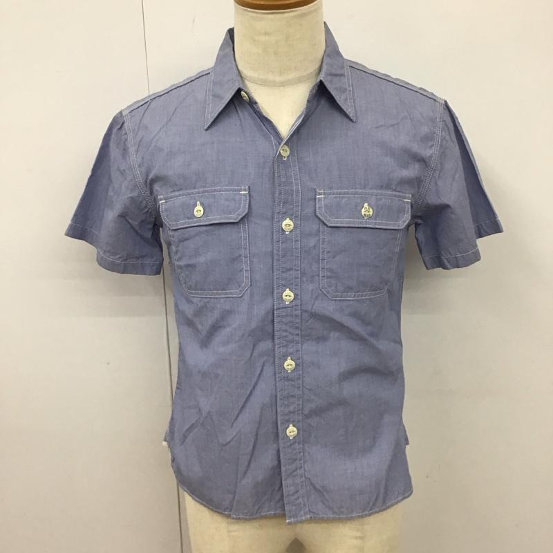 フラットヘッド FLATHEAD シャツ、ブラウス 半袖 GLORY PARK ワークシャツ 38 無地 水色 / ライトブルー /  メンズ USED 古着 中古 10113089