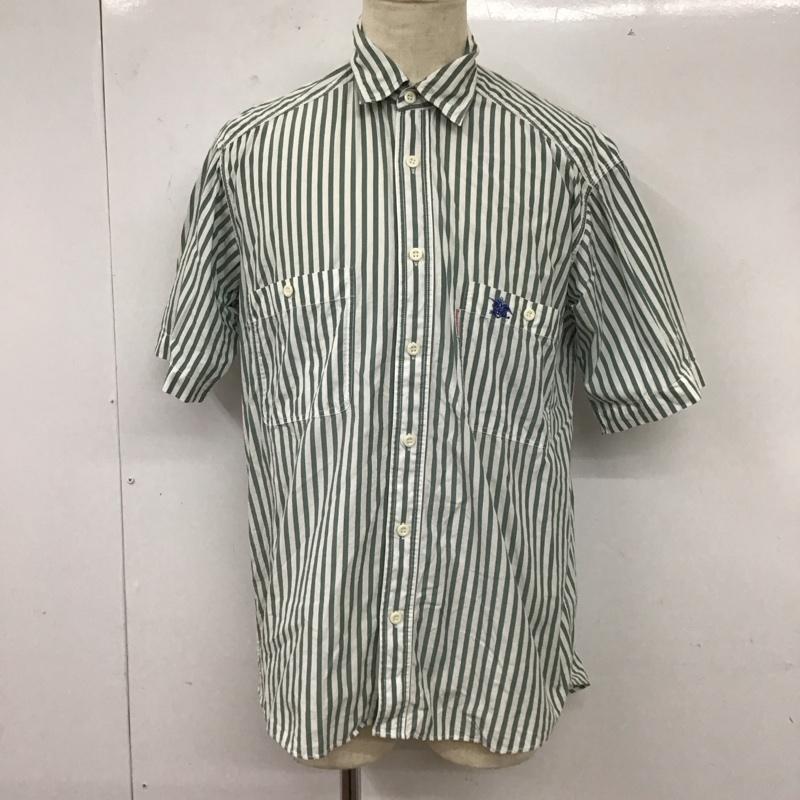 古着 USED シャツ、ブラウス 半袖 バドワイザー　Budweiser M ストライプ 白 / ホワイト / X カーキ / カーキ /  メンズ USED 古着 中古 10117466