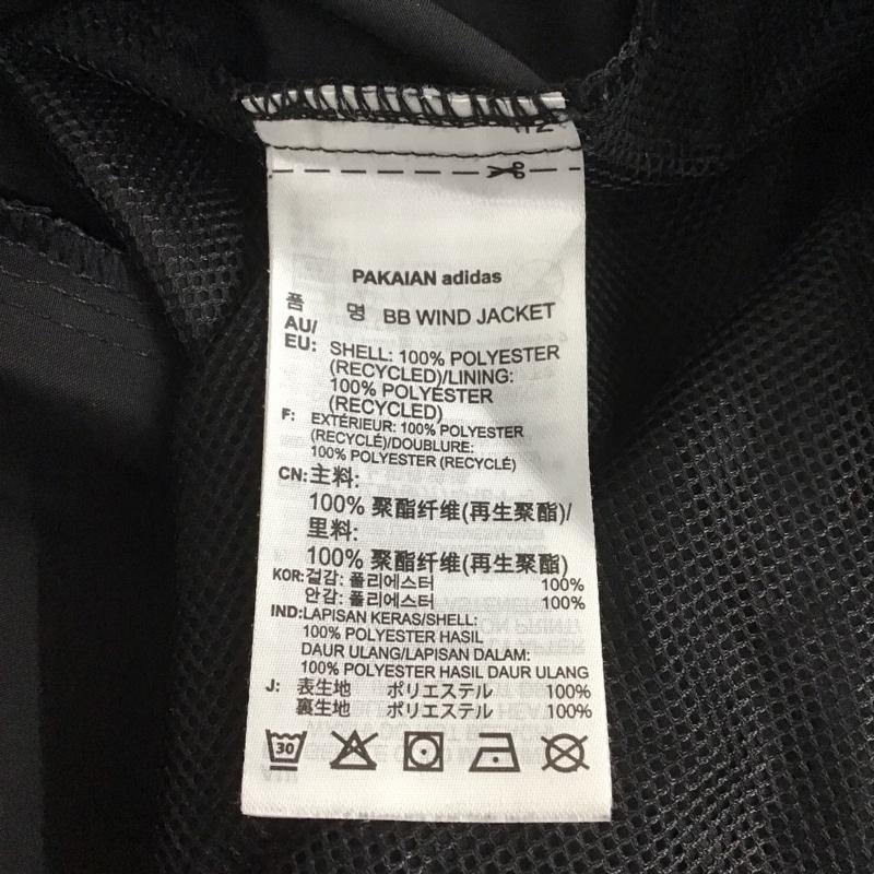 アディダス adidas ジャケット、上着 ジャケット、ブレザー DH3872 ブラックバード パッカブル ウインド ジャケット L ロゴ、文字 黒 / ブラック /  メンズ USED 古着 中古 10107830