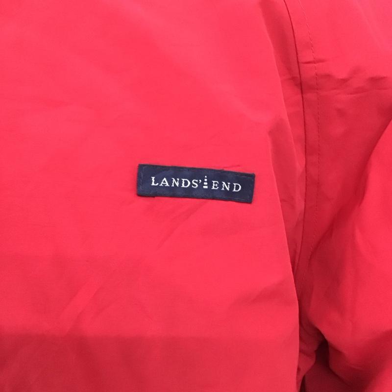 ランズエンド LANDS END ジャケット、上着 ジャンパー、ブルゾン ジップアップジャケット ジャンパー ジャケット カジュアルジャケット アウター L ロゴ、文字 赤 / レッド /  メンズ USED 古着 中古 10115255