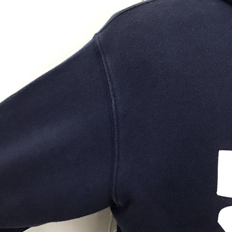 ナイキ NIKE パーカー 長袖 プルオーバー スウェット M ロゴ、文字 紺 / ネイビー /  メンズ USED 古着 中古 10119636