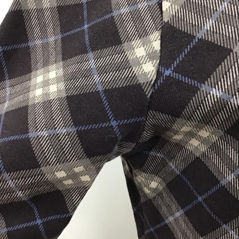 バーバリーブルーレーベル BURBERRY BLUE LABEL ワンピース ミニスカート FAF31-525-09 スウェット 長袖 Vネック ノバチェック 38 ワンポイント チャコールグレー / チャコールグレー /  レディース USED 古着 中古 10115482