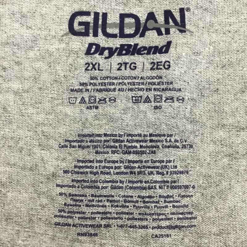 ユーズドクロージング used clothes Tシャツ 半袖 GILDAN RN93846 CA25181 プリント Tシャツ グレー XXL プリント 灰 / グレー /  メンズ USED 古着 中古 10130959