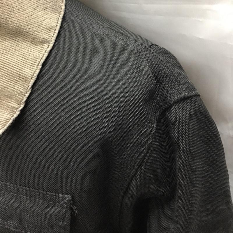 カーハート Carhartt ジャケット、上着 ジャケット、ブレザー ジップアップジャケット ジャンパー ジャケット カジュアルジャケット アウター ロゴ、文字 黒 / ブラック /  メンズ USED 古着 中古 10122300