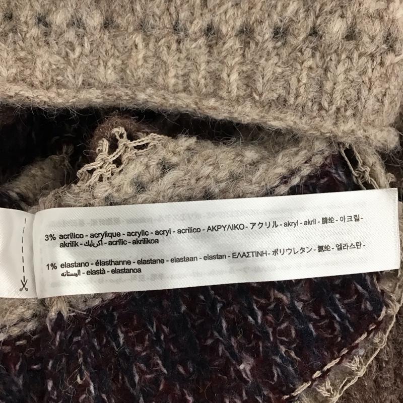 ザラ ZARA ニット、セーター 長袖 長袖ニットカットソー ニット セーター クルーネックニット M ボーダー柄 マルチカラー / マルチカラー /  レディース USED 古着 中古 10124232