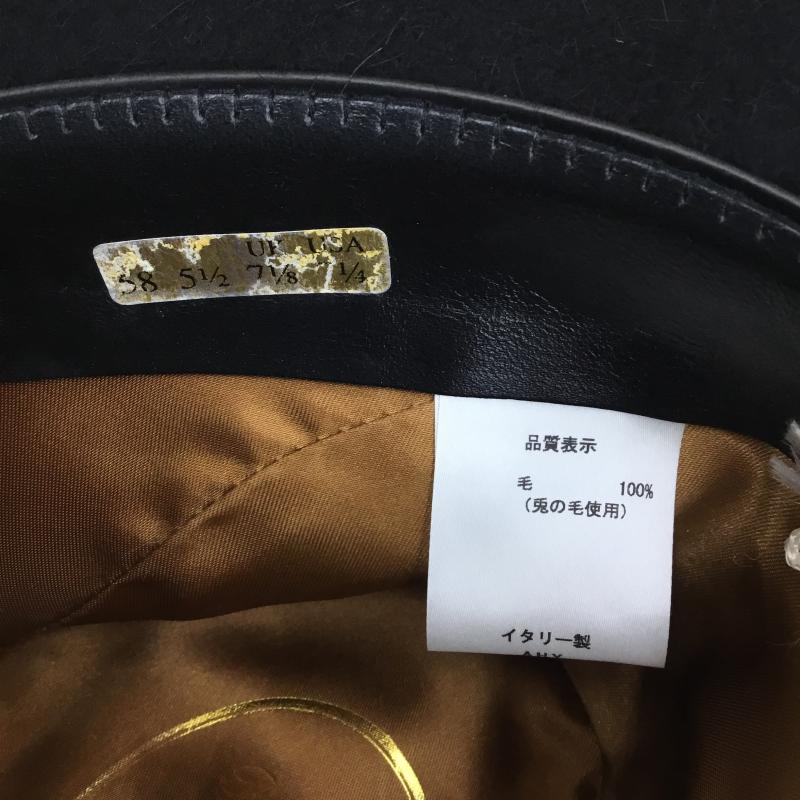 カシラ CA4LA 帽子 ハット Borsalino FREE 無地 黒 / ブラック /  メンズ USED 古着 中古 10145517