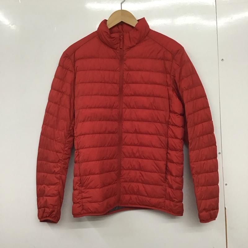 ユニクロ UNIQLO ジャケット、上着 ジャンパー、ブルゾン 311-41999 ウルトラライトダウン ジップアップジャケット アウター M 無地 赤 / レッド /  メンズ USED 古着 中古 10137253