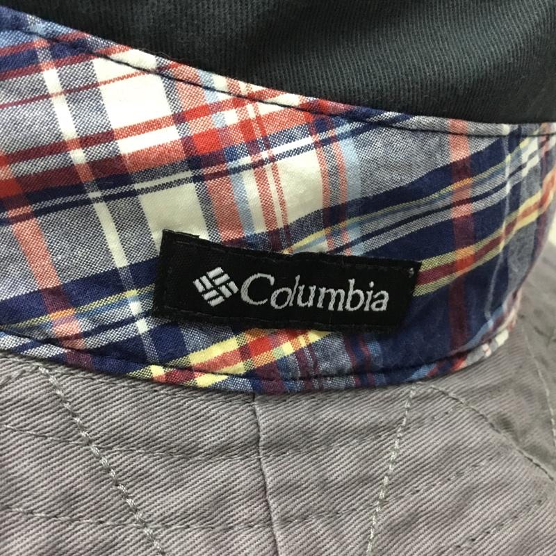 コロンビア Columbia 帽子 ハット 119 PU5036 チェック アウトドア ロゴ、文字 紺 / ネイビー /  メンズ USED 古着 中古 10109217