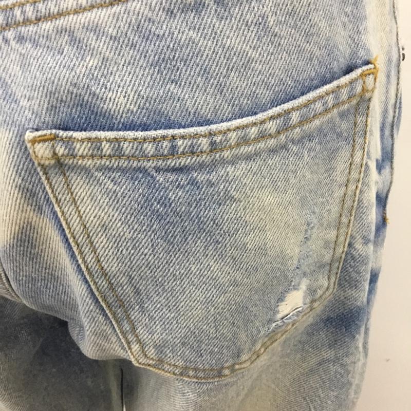 ジーナシス JEANASIS パンツ デニム、ジーンズ JS050064N9 デニムジーンズ スリムパンツ カジュアルパンツ S ダメージ加工 インディゴ / インディゴ /  レディース USED 古着 中古 10110105