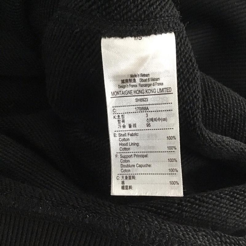 ラコステ LACOSTE パーカー 長袖 長袖ジップアップパーカー スウェットパーカー 3 ロゴ、文字 黒 / ブラック /  メンズ USED 古着 中古 10144579