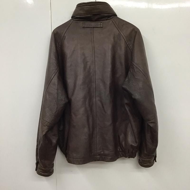 ノーティカ NAUTICA ジャケット、上着 レザージャケット 90s ラムレザー 44 無地 茶 / ブラウン /  メンズ USED 古着 中古 10132035