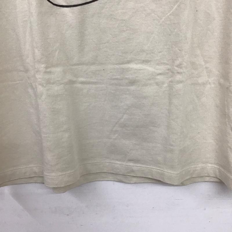 グラニフ graniph Tシャツ 半袖 半袖カットソー プリントTシャツ クルーネックカットソー M ロゴ、文字 ベージュ / ベージュ /  メンズ USED 古着 中古 10150927