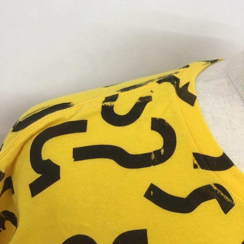ステューシー STUSSY Tシャツ 半袖 半袖カットソー プリントTシャツ クルーネックカットソー XL プリント 黄 / イエロー /  メンズ USED 古着 中古 10125620