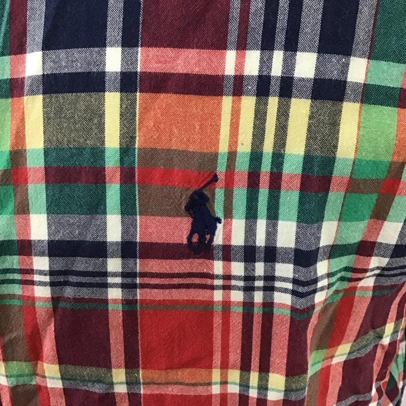 ラルフローレン RALPHLAUREN シャツ、ブラウス 半袖 ボタンダウン チェック コットン M ワンポイント マルチカラー / マルチカラー /  メンズ USED 古着 中古 10123009