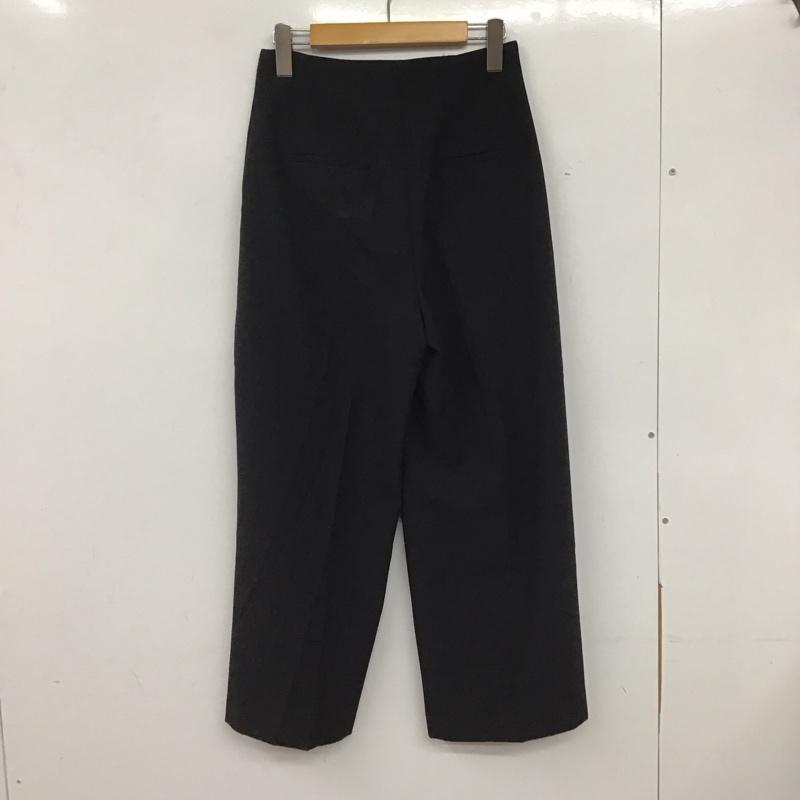 ザラ ZARA パンツ スラックス スラックスパンツ ワイドパンツ センタータックパンツ S 無地 黒 / ブラック /  レディース USED 古着 中古 10135578