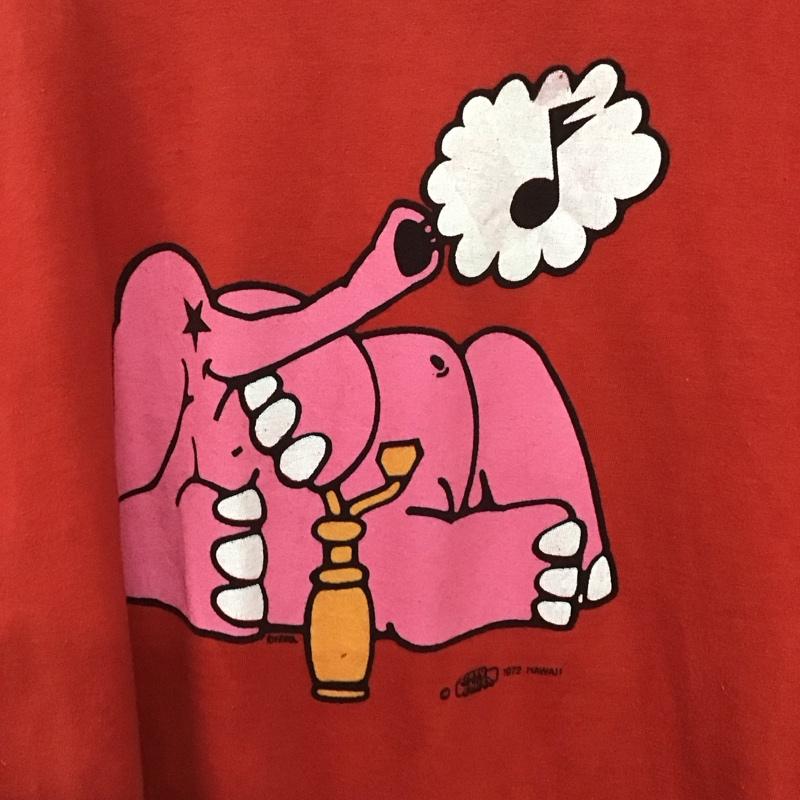 クレイジーシャツ crazy shirts Tシャツ 半袖 M プリント 赤 / レッド /  メンズ USED 古着 中古 10132677