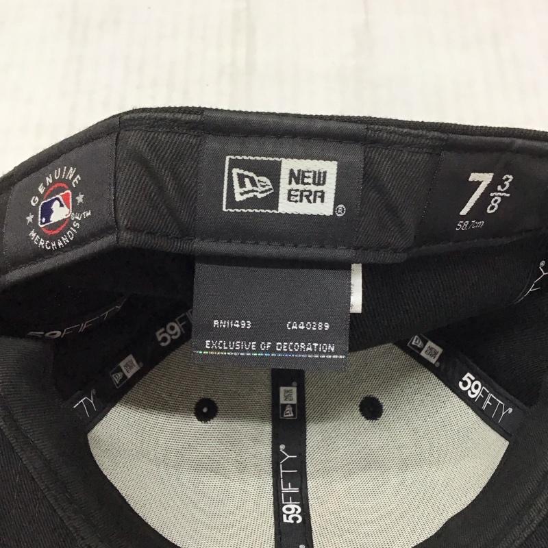 ニューエラ NEW ERA 帽子 キャップ 59FIFTY デトロイト タイガース 58.7cm ロゴ、文字 黒 / ブラック / X 橙 / オレンジ /  メンズ USED 古着 中古 10117960