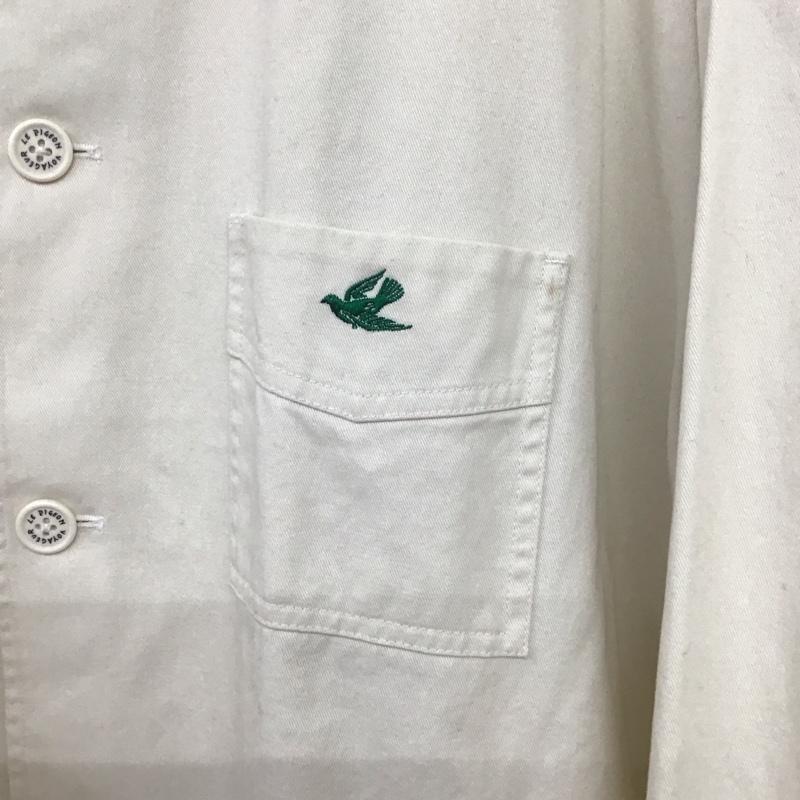 ニコアンド niko and... シャツ、ブラウス 長袖 長袖シャツ ロゴシャツ カラーシャツ L ロゴ、文字 白 / ホワイト /  メンズ USED 古着 中古 10133070