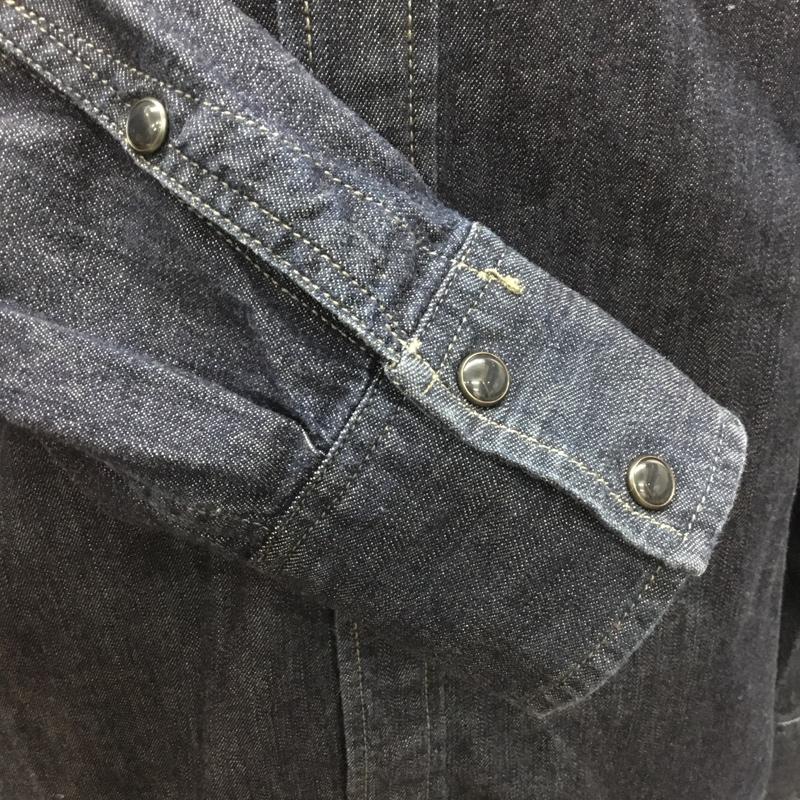 ジースターロゥ G-STAR RAW シャツ、ブラウス 長袖 83602C デニムシャツ M ロゴ、文字 インディゴ / インディゴ /  メンズ USED 古着 中古 10109253