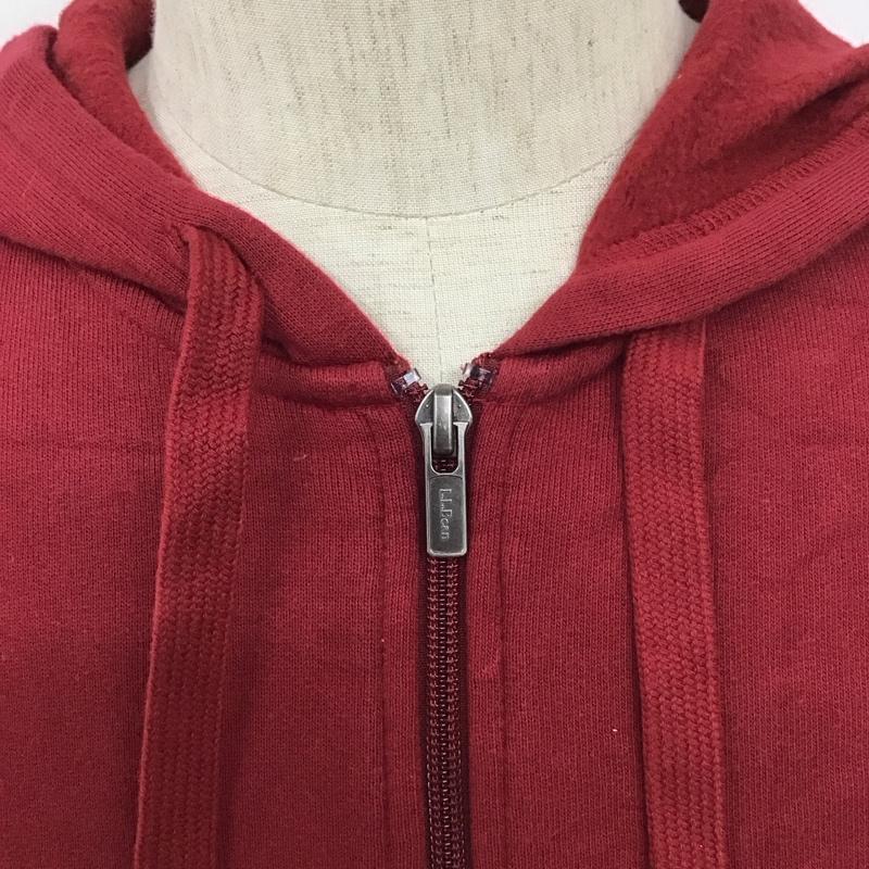 エルエルビーン L.L.Bean パーカー 長袖 276233 ジップアップパーカー 裏起毛 スウェット タグ付き L 無地 えんじ / ワインレッド /  メンズ USED 古着 中古 10111256